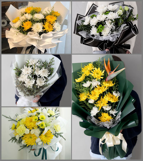 山东青岛平度市古岘镇古岘沙岭村白事花束代送